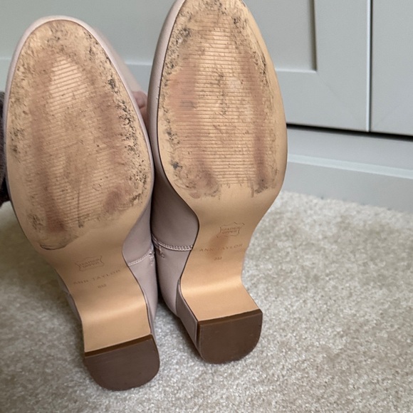 8M Cream Knee-High Women's Boots - Picture 6 of 7